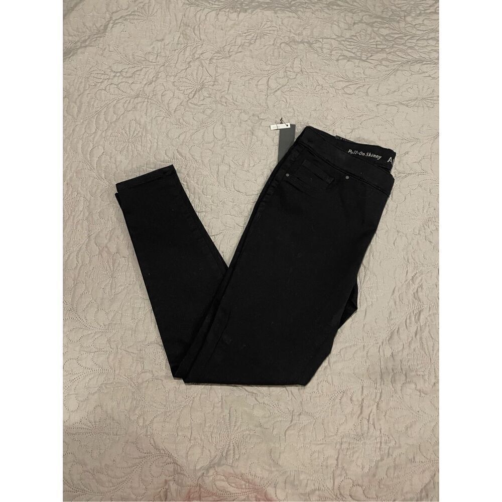 Apt. 9 Black Skinny Pull On Pants 6 Petite Modern Fit New